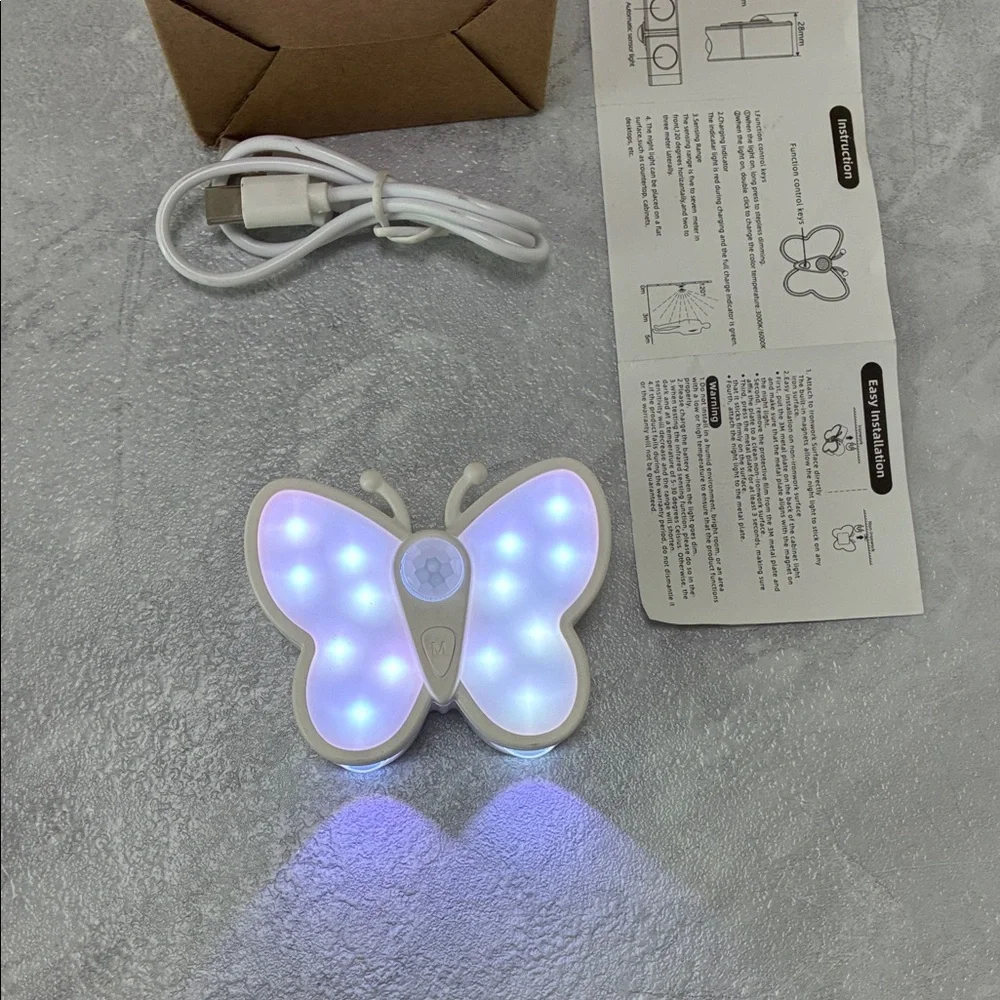 LED White Butterfly Night Light
